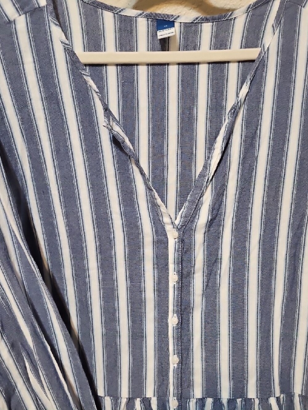 Old Navy Blue and White Striped Midi Dress - Picture 4 of 9